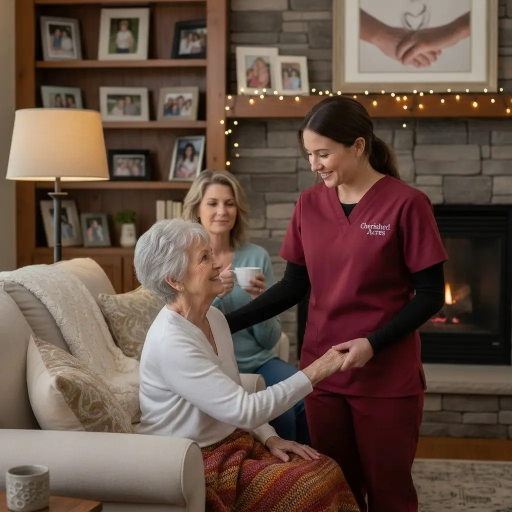 Caregiver providing respite care in Auburn, WA for a family at home.